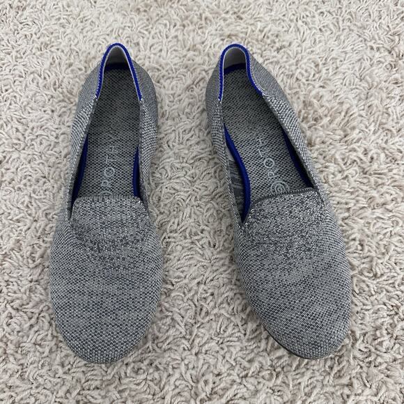 Rothys Womens 8 The Loafer Taupe Heather Gray Textile Slip On Flat Round Toe - Picture 1 of 6